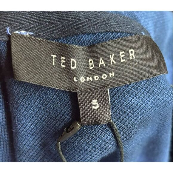 Ted Baker Crown Tie Dye Long Sleeve Polo Blue Long Sleeve T NWT Size 5 (US XL) - Picture 5 of 7